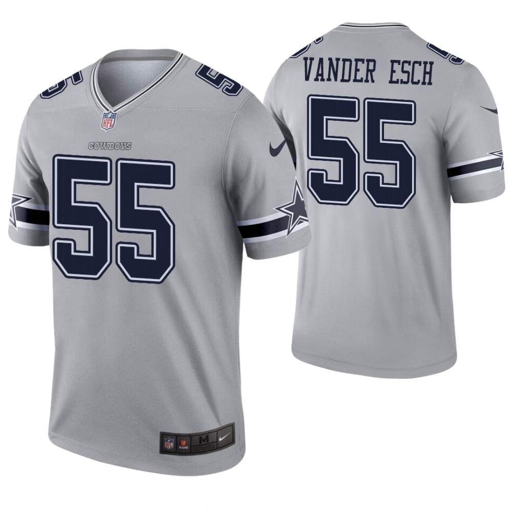 Youth Dallas Cowboys #55 Vander Esch Grey Nike Vapor Untouchable Limited NFL Jersey->youth nfl jersey->Youth Jersey
